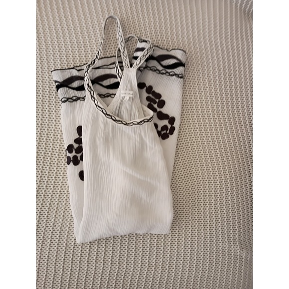 Poupette St Barth Embroidered Mini Dress White Boho Braided Strap Size 0 NWOT - Picture 10 of 10
